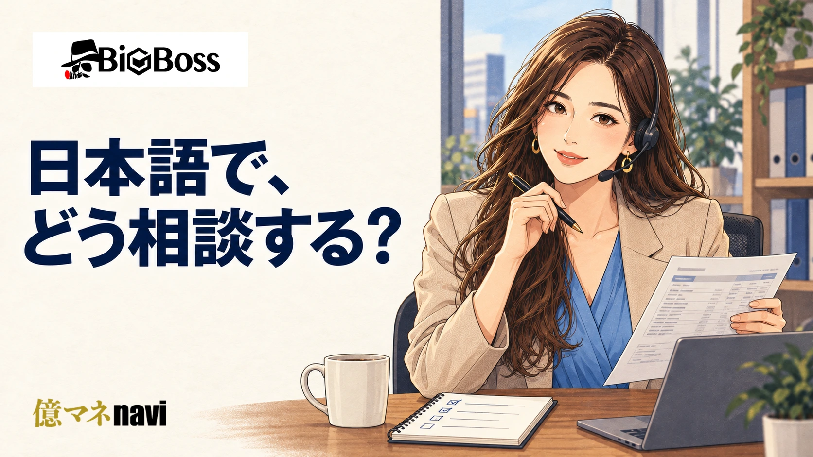 「【初心者必見】海外FXで日本語サポートは本当に重要？BigBossの体制とメリットを解説」のアイキャッチ画像