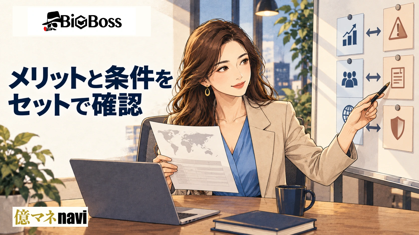 「BigBossのメリット・デメリット徹底解説｜2,222倍レバレッジ・ボーナス・出金リスクを総まとめ」のアイキャッチ画像