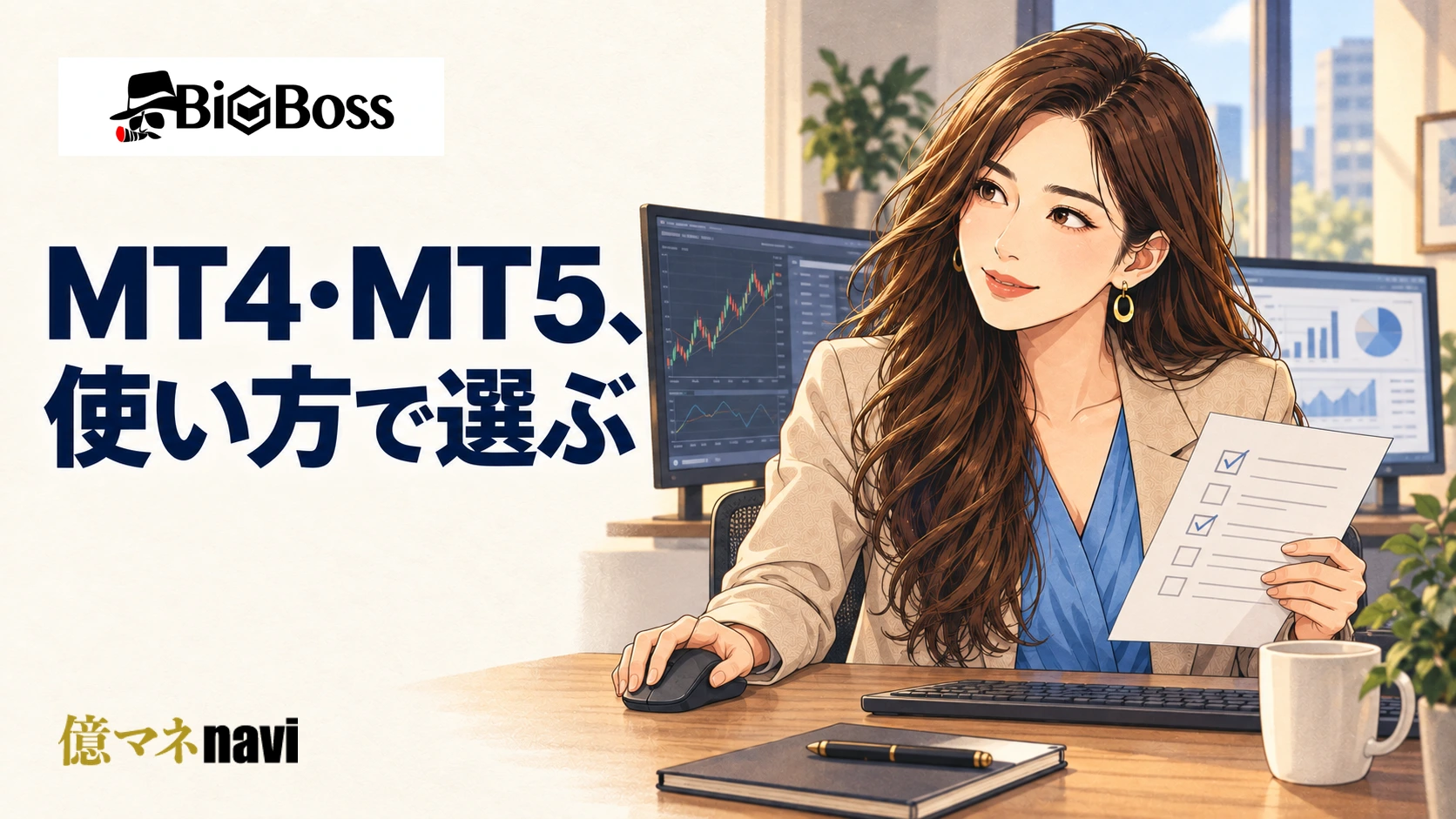 「BigBossで使える取引プラットフォーム徹底解説｜MT4・MT5の違いとVPS活用法まで完全ガイド」のアイキャッチ画像