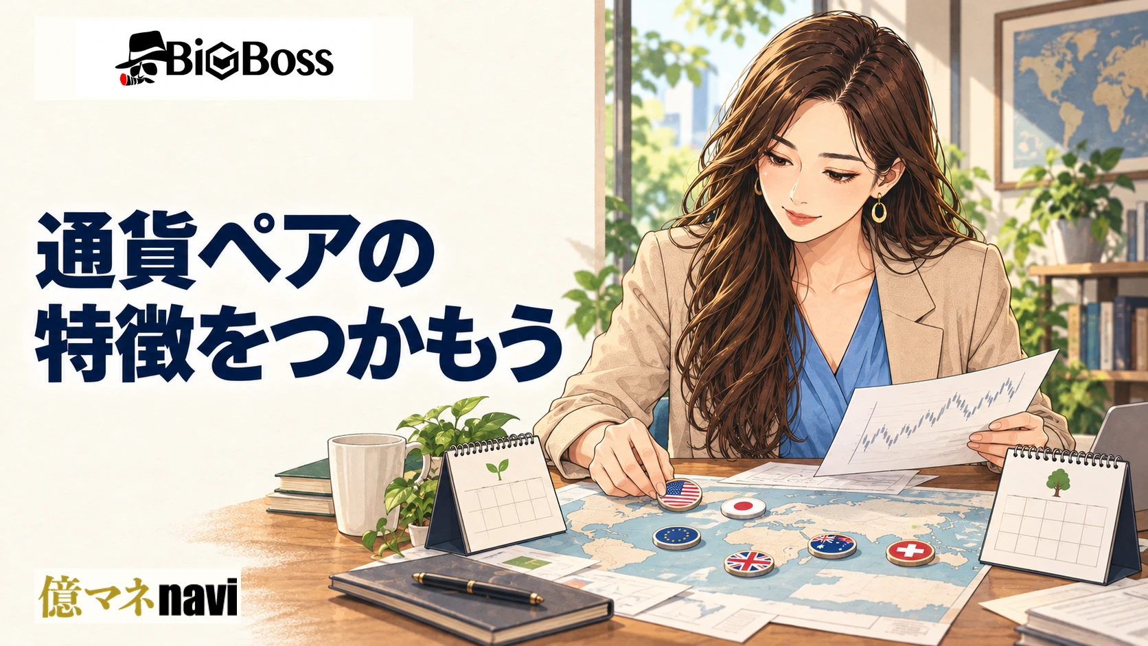 「BigBossのおすすめ通貨ペアとは？初心者向けからスワップ狙い・自動売買対応まで完全攻略」のアイキャッチ画像